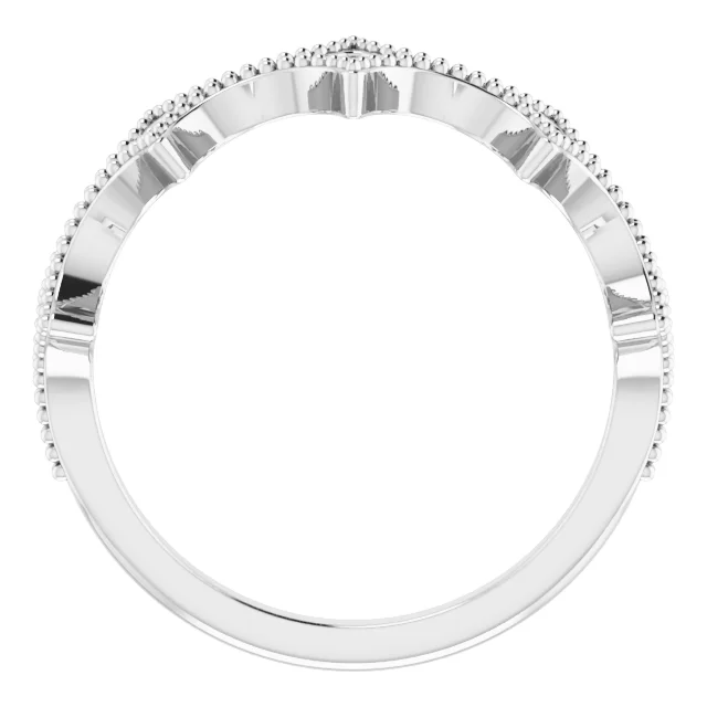 14K White Stackable Geometric Ring-