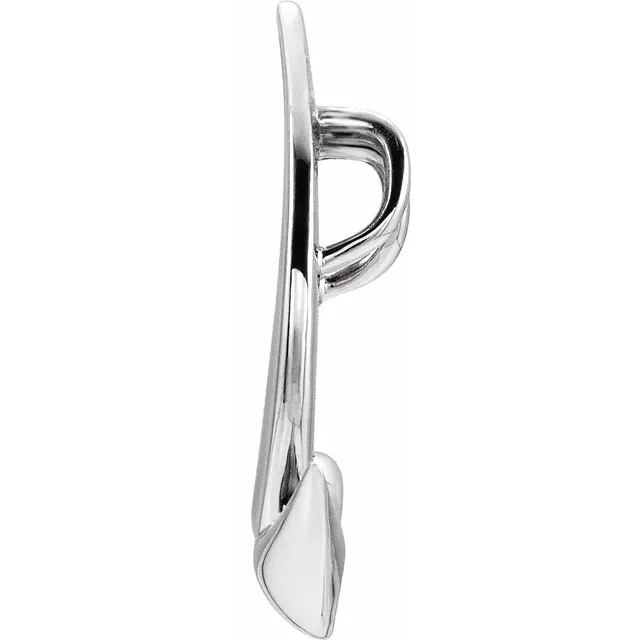 14K White Holy Spirit Dove Pendant-