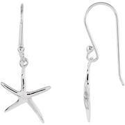 Sterling Silver Starfish Earrings-