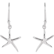 Sterling Silver Starfish Earrings-