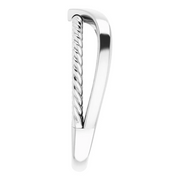 14K White Negative Space Rope Ring-
