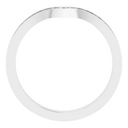 14K White Vintage-Inspired "V" Ring-
