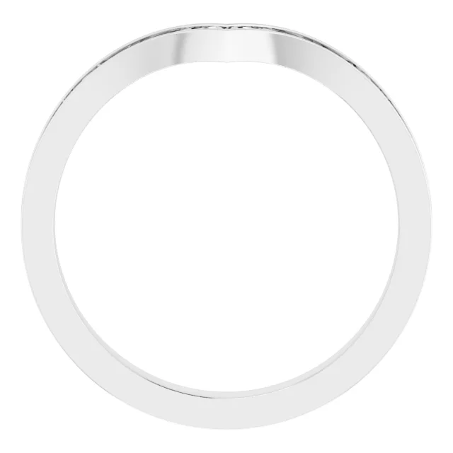 14K White Vintage-Inspired "V" Ring-