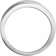 14K White Beaded Negative Space Ring-