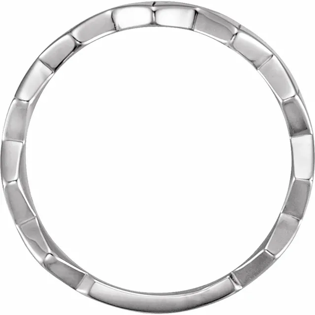 14K White Geometric Ring-