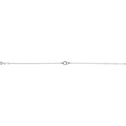 14K White Interlocking Circle Bracelet-