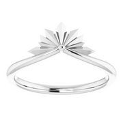 14K White Starburst Ring-
