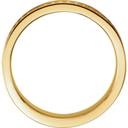 14K Yellow 7 mm Design Band Size 7-7.00 (approximate standard size)-