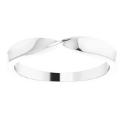 14K White 3 mm Stackable Twist Ring-