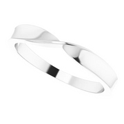 14K White 3 mm Stackable Twist Ring-