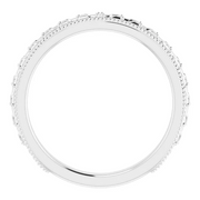 14K White Vintage-Style Band-