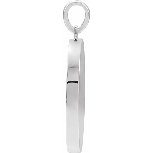 14K White Allah Pendant-