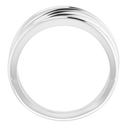 14K White Criss-Cross Ring-