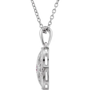 Sterling Silver Ruby 18" Necklace-