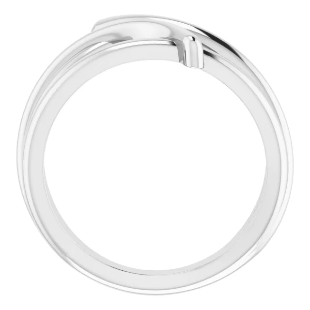 14K White Bypass Freeform Ring-