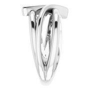 14K White Bypass Freeform Ring-