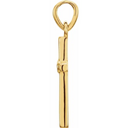 14K Yellow .01 CTW Diamond 19x8.9 mm Pendant-