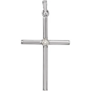 14K Yellow .01 CTW Diamond 19x8.9 mm Pendant-