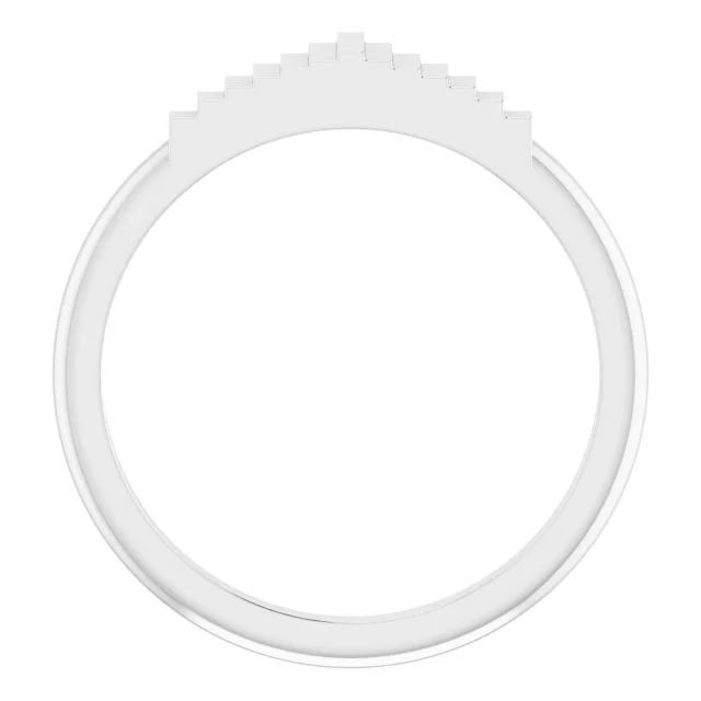 14K White Geometric Stackable Ring-