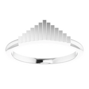 14K White Geometric Stackable Ring-