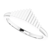 14K White Geometric Stackable Ring-