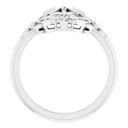 14K White Vintage-Inspired Ring-