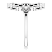 14K White Vintage-Inspired Ring-