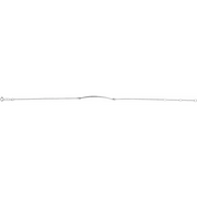 14K White Curved Bar 6 1/2-7 1/2" Bracelet