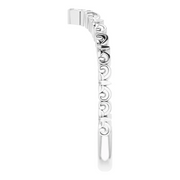 14K White Vintage-Inspired "V" Ring-