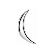14K White Crescent Pendant-