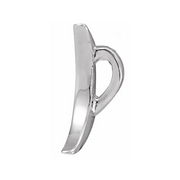 14K White Crescent Pendant-