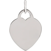 Sterling Silver 26.83x20.51 mm Heart Charm-