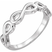 14K White Stackable Infinity-Inspired Ring-
