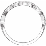 14K White Stackable Infinity-Inspired Ring-