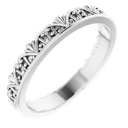14K White Stackable Crown Ring-