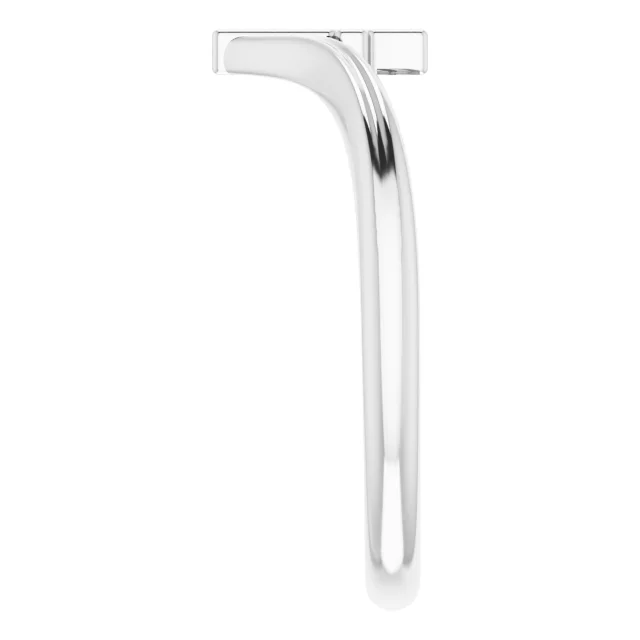 14K White Cross Ring-