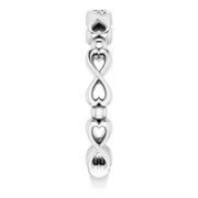 14K White Infinity-Inspired Heart Ring-
