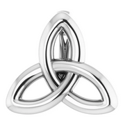 14K White 10x9.3 mm Celtic-Inspired Trinity Pendant-
