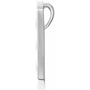 14K White Vintage-Inspired Vertical Bar Pendant-