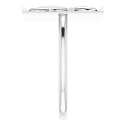 14K White Vintage-Inspired Cross Ring-