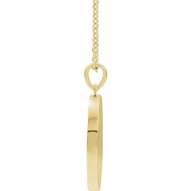 14K Yellow Allah Necklace-