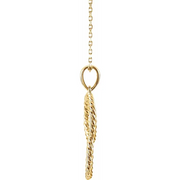 14K Yellow Interlocking Circle 16-18" Necklace-