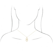 14K Yellow Interlocking Circle 16-18" Necklace-