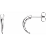 14K Yellow J-Hoop Earrings-