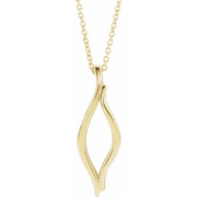 14K Yellow Freeform 16-18" Necklace-