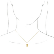 14K Yellow 14.7x10.5 mm Meditation Buddha 16-18" Necklace-