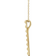 14K Yellow Pyramid Bar 16-18" Necklace-