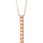 14K Yellow Pyramid Bar 16-18" Necklace-