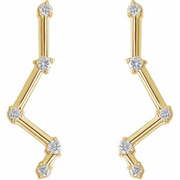 14K Yellow 1/10 CTW Diamond Constellation Earring Climbers-