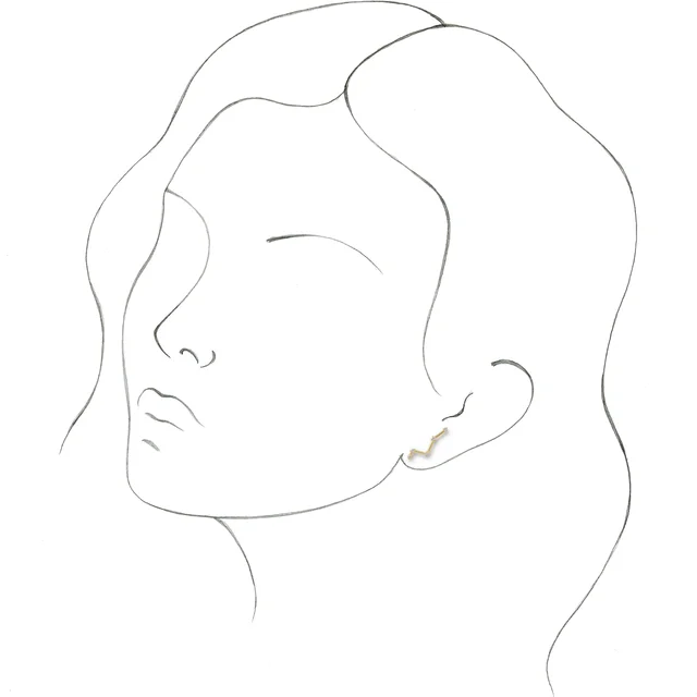 14K Yellow 1/10 CTW Diamond Constellation Earring Climbers-